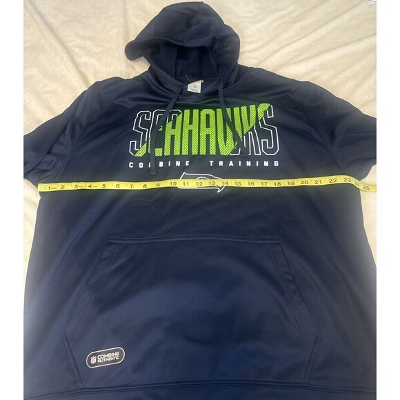 Seattle Seahawks Combine Training NFL Team Apparel Mens BLUE Hoodie Sz XL NEW - Picture 9 of 10